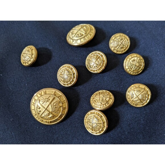 Ralph Lauren POLO CREST Metal Gold 15mm 20mm Blazer Jacket Replacement Buttons - Picture 2 of 6